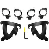 Road Warrior Trigger Lock Mount Kit - 18+ FXLRS & FLSB Fairing Brackets Memphis Shades Black