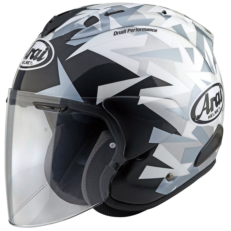 Arai SZ-R EVO Helmet, Mimesis White Open Face Helmet Arai XS