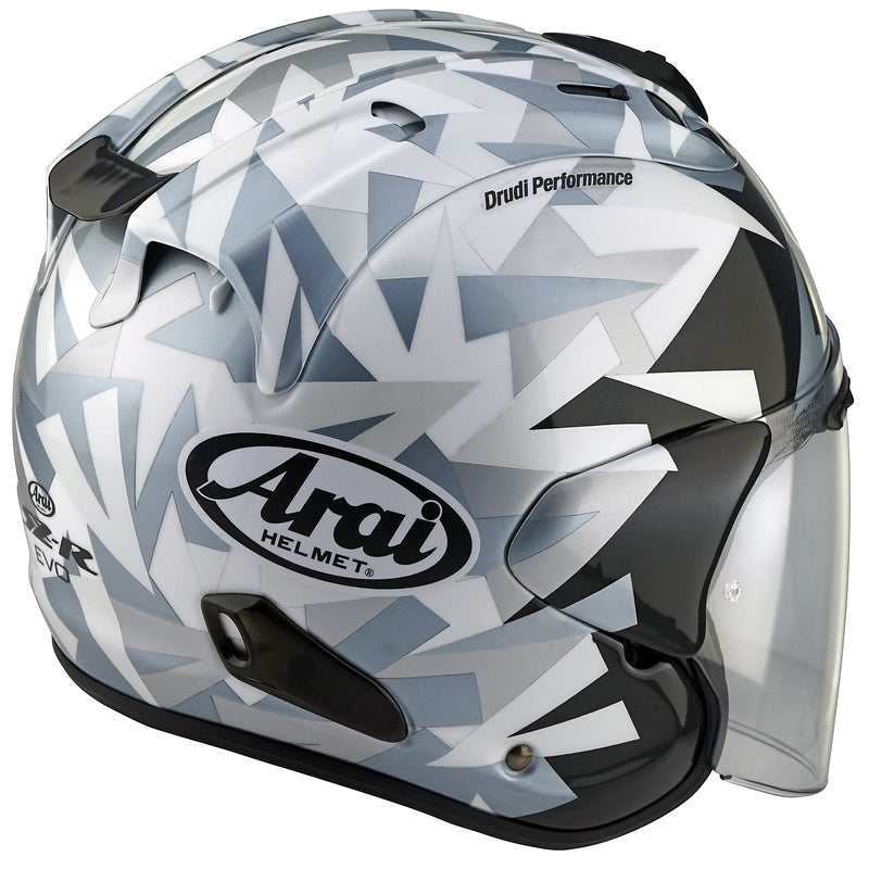 Arai SZ-R EVO Helmet, Mimesis White Open Face Helmet Arai