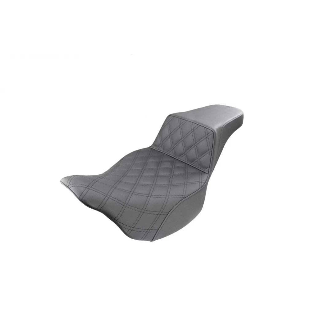 Extended Reach Step Up Seat - 08-23 Touring Seat Saddlemen Black Front LS