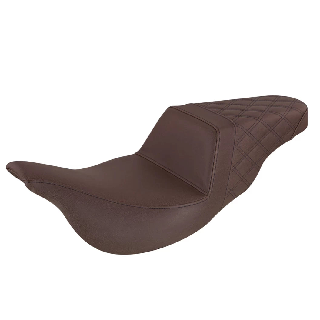 Step Up Seat - Touring Seat Saddlemen Brown Rear LS 99-07 FLHR & 06-07 FLHX (Except FLHRS)