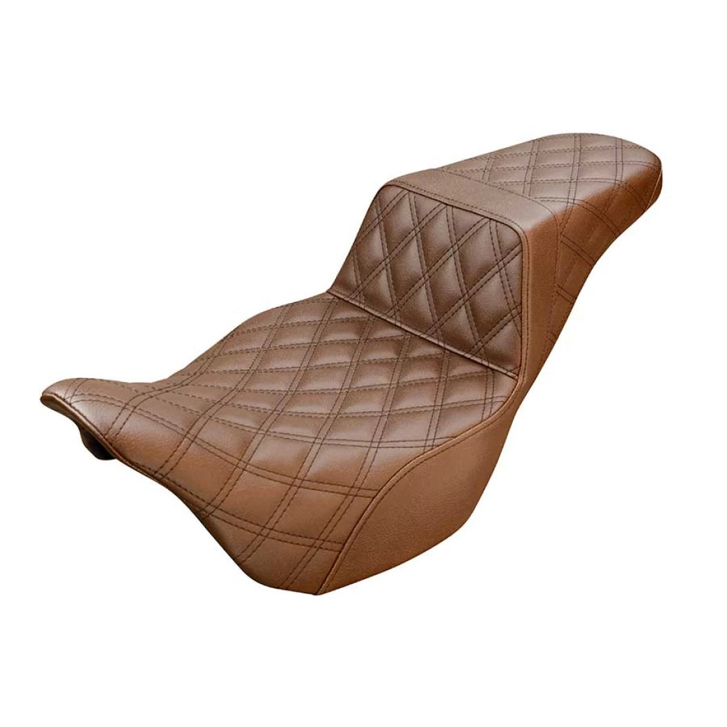 Extended Reach Step Up Seat - 08-23 Touring Seat Saddlemen Brown Full LS