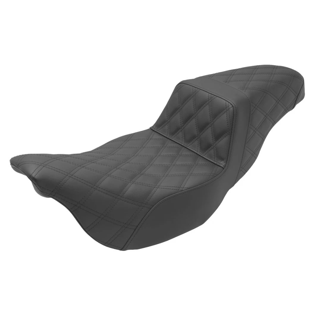 Extended Reach Step Up Seat - 08-23 Touring Seat Saddlemen Black Full LS