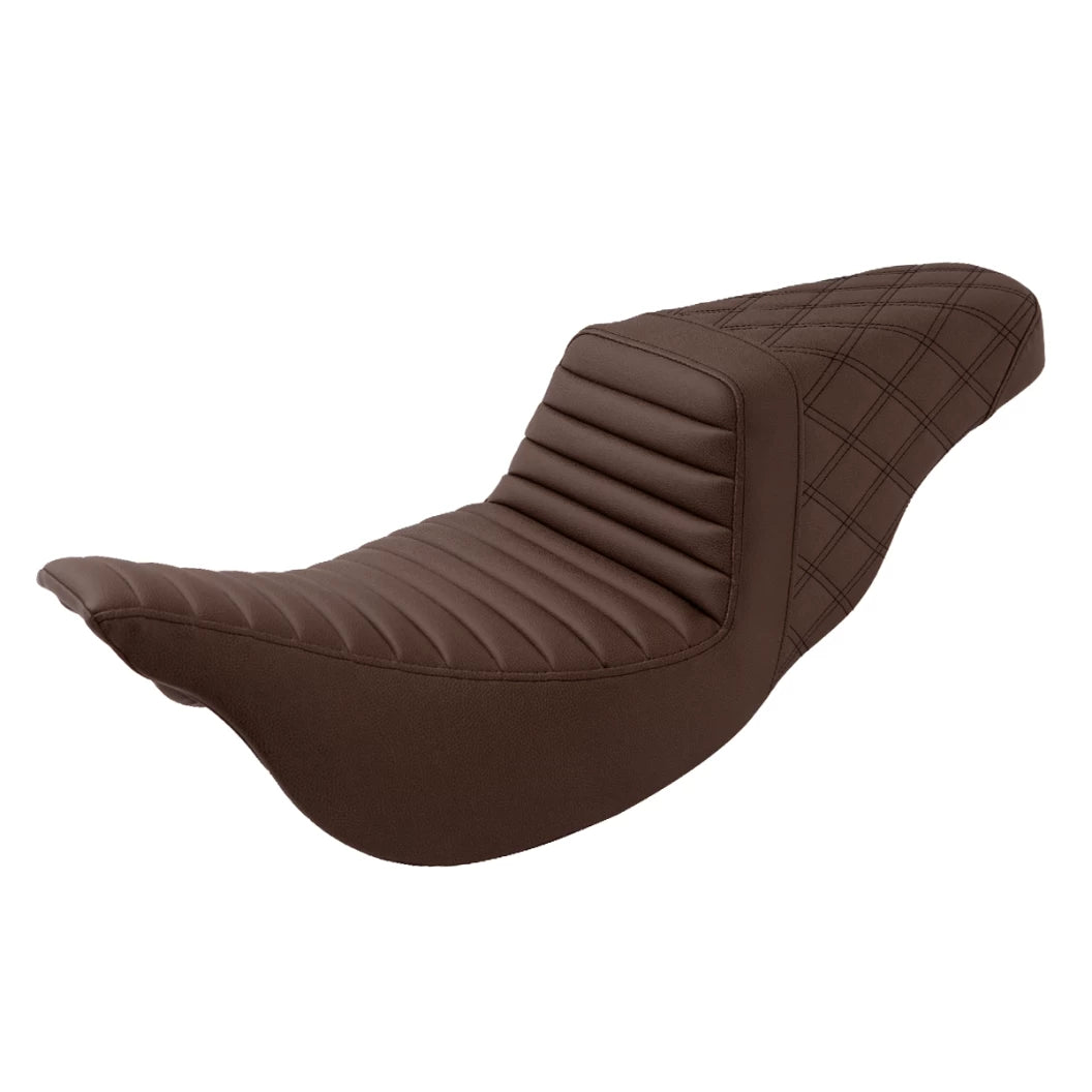 Step Up Seat - Touring Seat Saddlemen Brown Front TR & Rear LS 08-23 Touring FLHR/FLHT/FLHX/FLTR