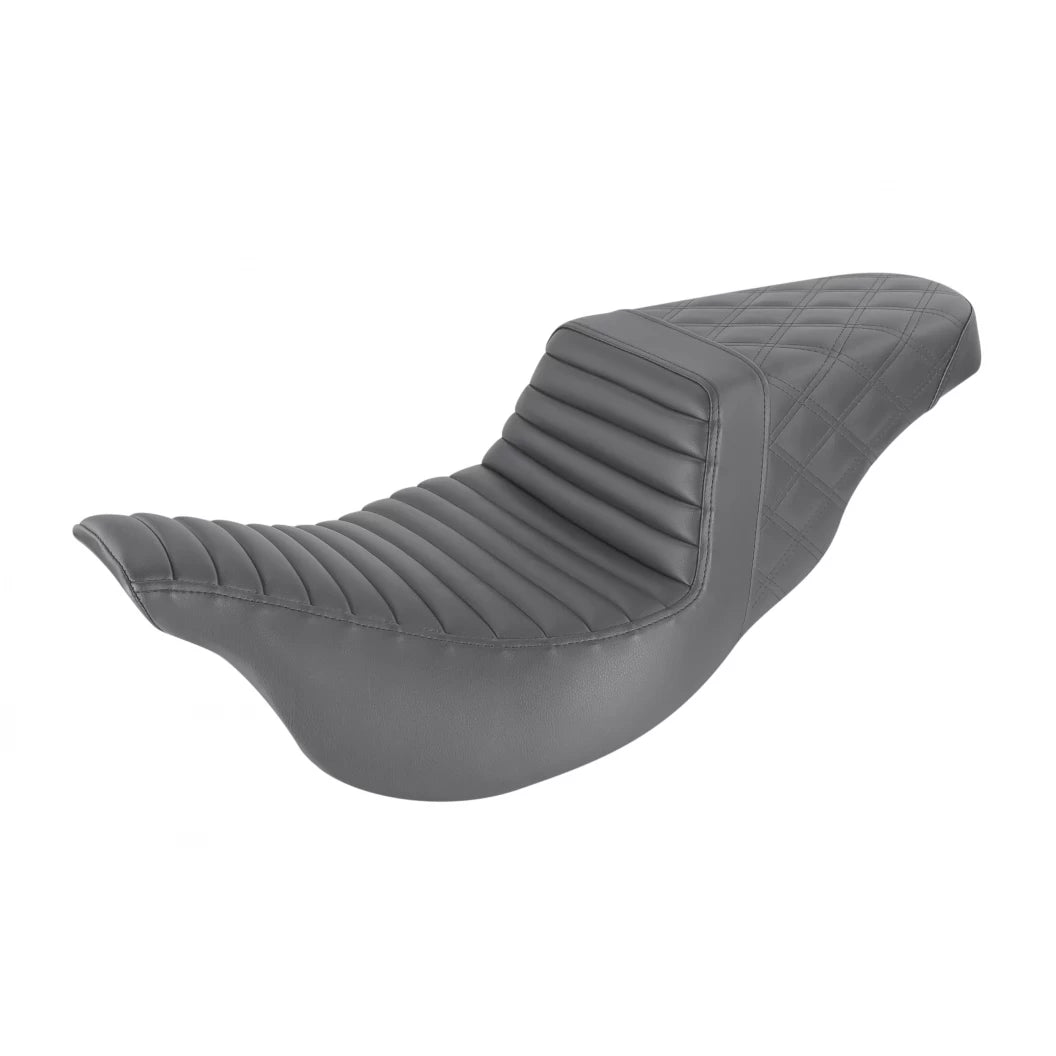 Extended Reach Step Up Seat - 08-23 Touring Seat Saddlemen Black Front TR / Rear LS