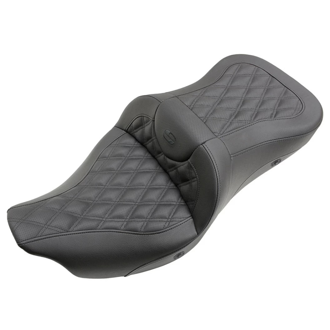 Extented Reach Heated Road Sofa Seats - 08-23 Touring Seat Saddlemen Without Driver's Backrest Full LS