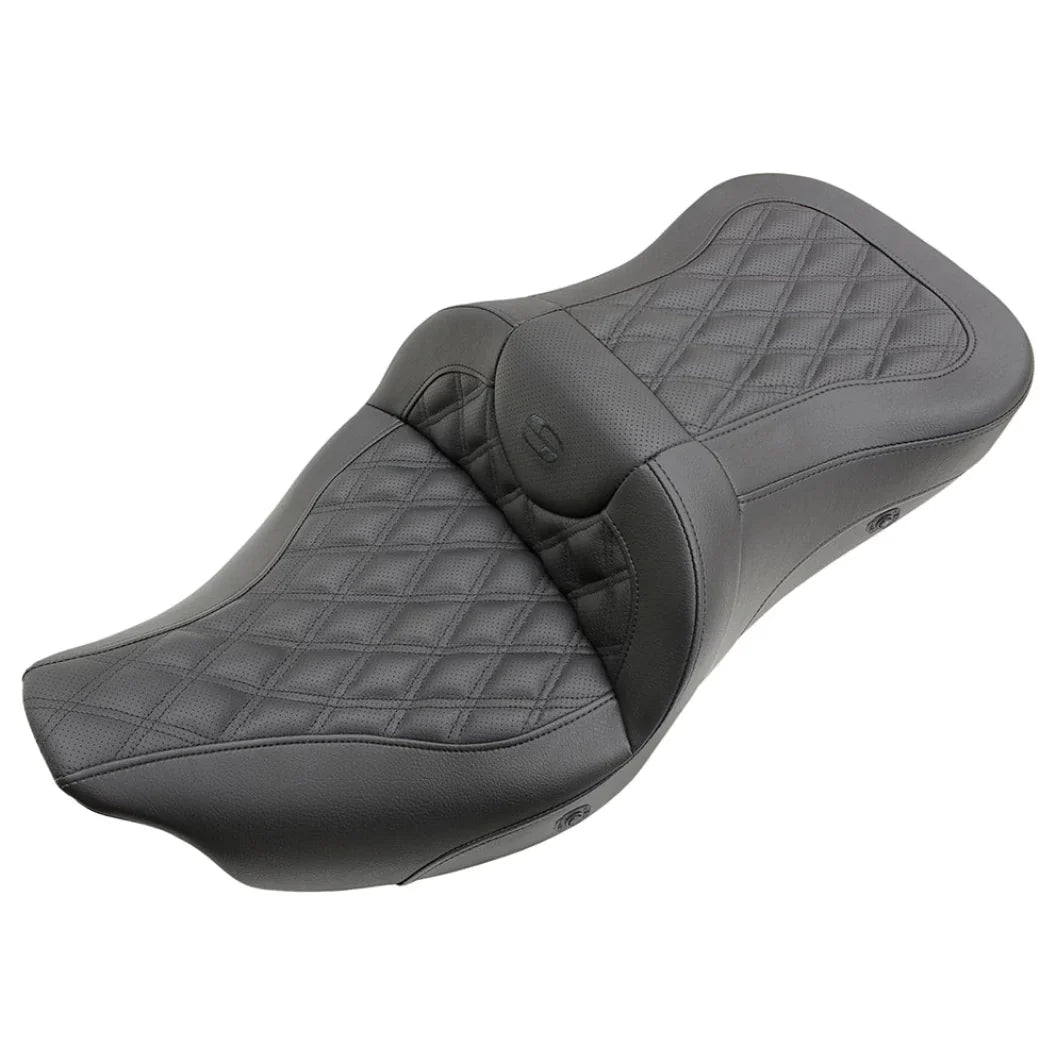 Heated Road Sofa Seats - Touring Seat Saddlemen Without Driver's Backrest Full LS 08-23 Touring FLHR/FLHT/FLHX/FLTR