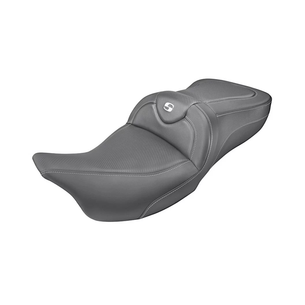 Road Sofa Seats - Touring Seat Saddlemen Without Driver's Backrest Carbon Fiber 08-23 Touring FLHR/FLHT/FLHX/FLTR
