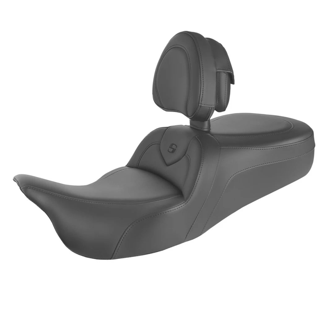 Road Sofa Seats - Touring Seat Saddlemen With Driver's Backrest Plain 08-23 Touring FLHR/FLHT/FLHX/FLTR