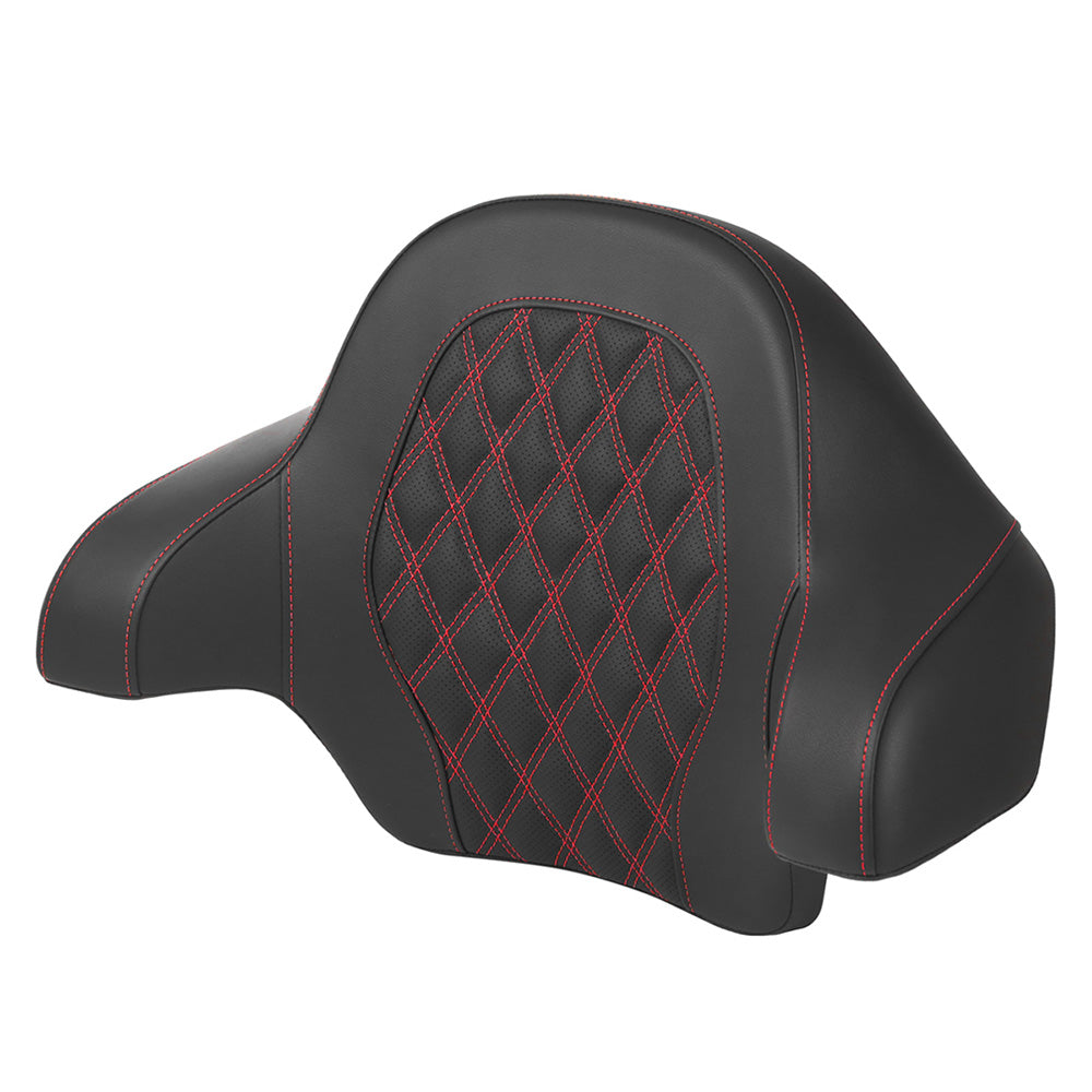 Tour Pack LS Backrest Pad, Red Stitch - 14+ Touring Seat Accessories Saddlemen