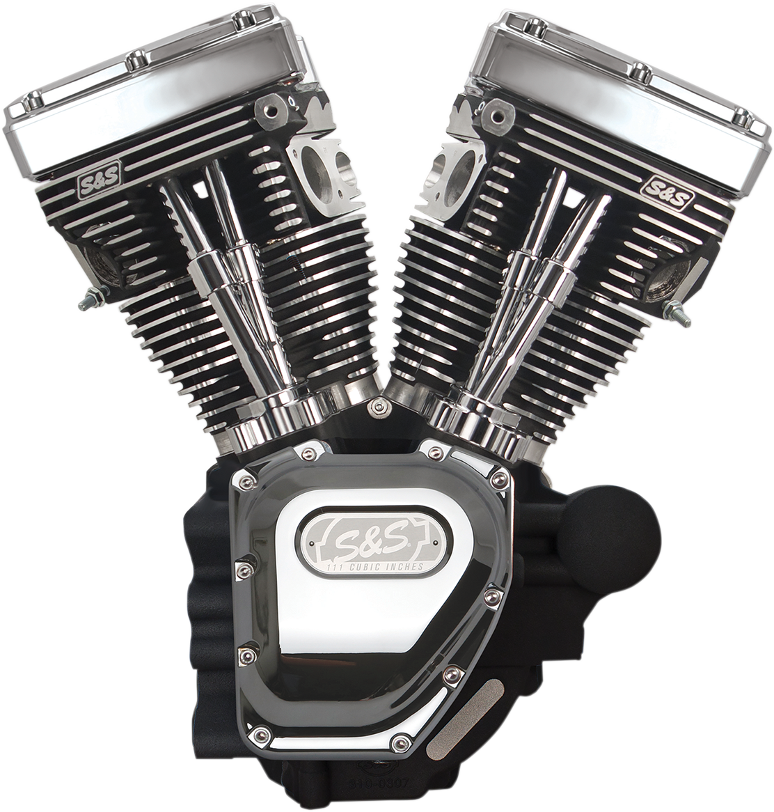 T111 Long Block Engine Complete Engine S&S Cycle Wrinkle Black & Chrome 07-16 Touring (Except Twin Cooled)