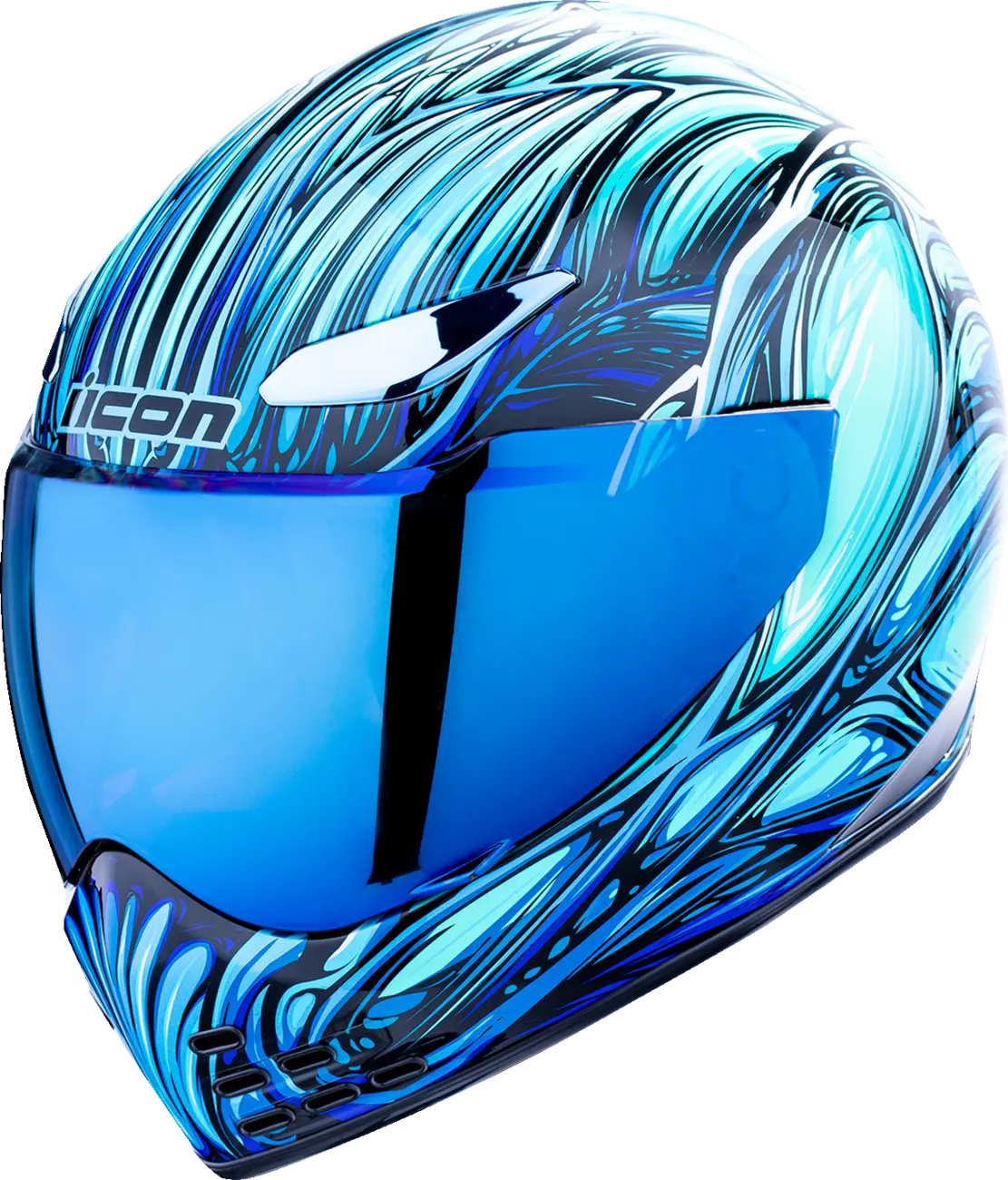 Domain Nouveau, Blue Full Face Helmet Icon