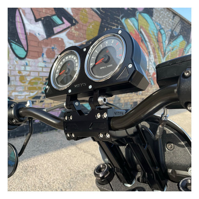 10" Adjustable Risers For 1" Handlebar Clamp, Gold Risers Vity's Design