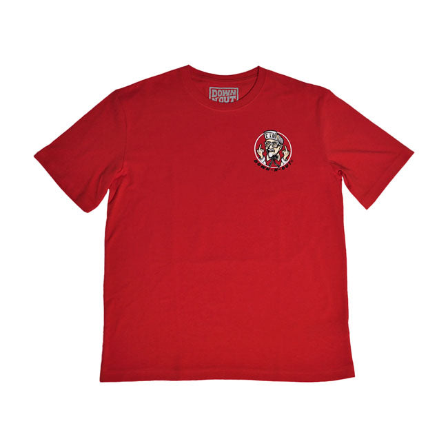 Down N Out Gettin Fried T Shirt Red T-Shirt Down N Out