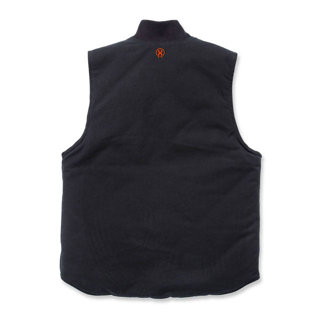 WCC Heavy Duty Canvas Work Vest, Black Vest West Coast Choppers
