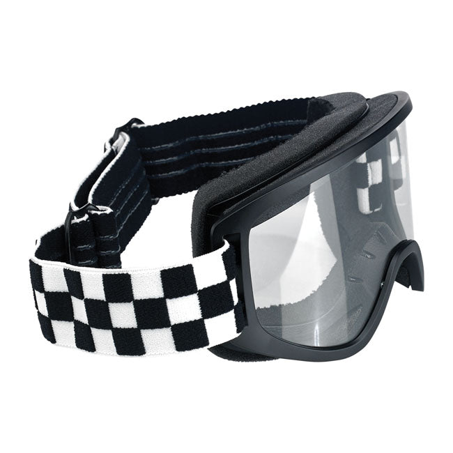Biltwell Moto 2.0 Checkers goggles black/white Riding Eyewear Biltwell