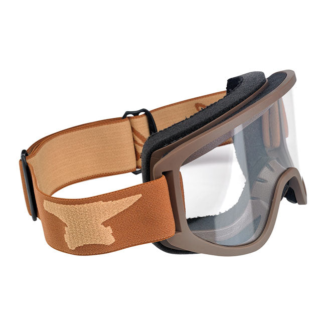 Biltwell Moto 2.0 Script goggles chocolate Riding Eyewear Biltwell
