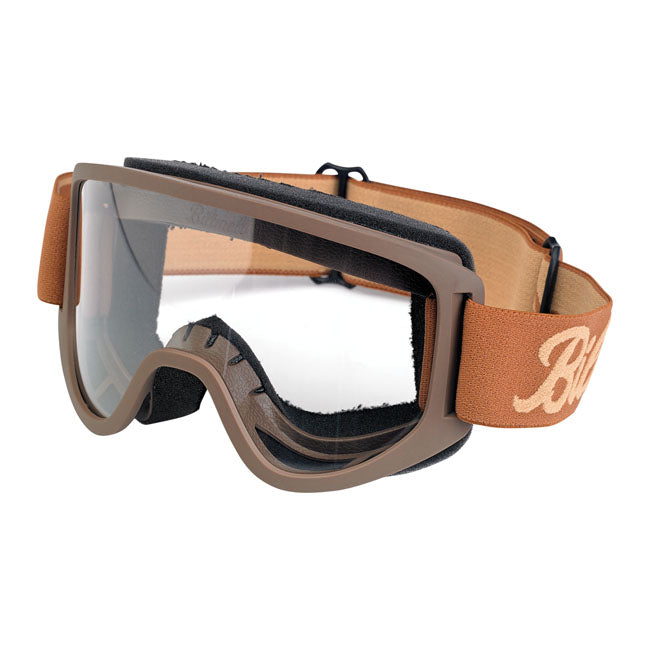 Biltwell Moto 2.0 Script goggles chocolate Riding Eyewear Biltwell