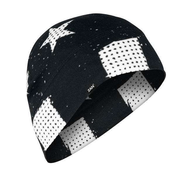 ZANheadgear helmet beanie sportflex black & white flag Beanie Zan Headgear
