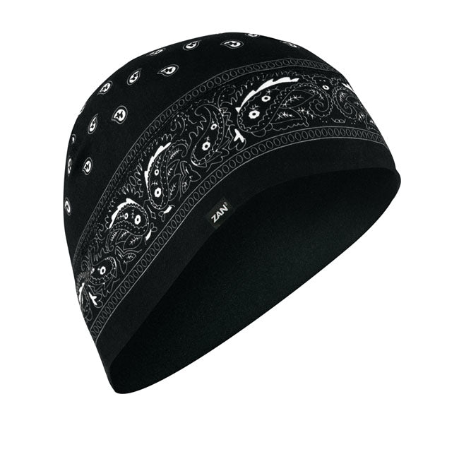 ZANheadgear Helmet beanie sportflexr black paisley Beanie Zan Headgear