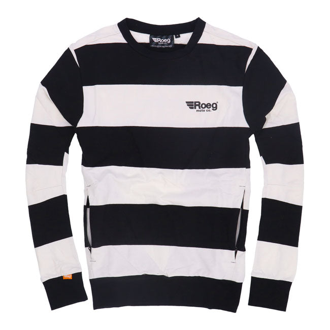 Sweat-shirt Roeg Shawn Stripe Off White/Black Sweatshirts Roeg