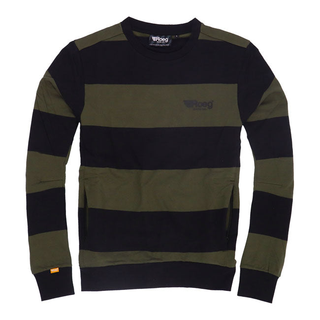 Sweatshirt Roeg Shawn Stripe Army/Noir Sweatshirts Roeg