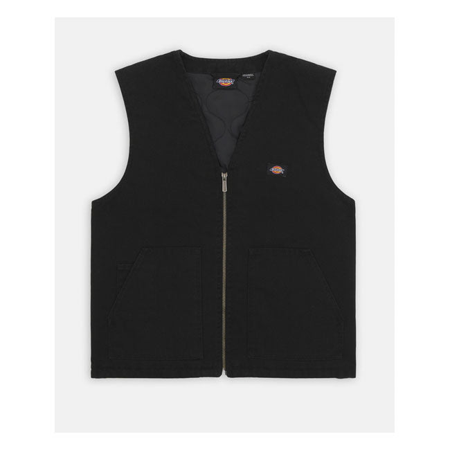 Dickies Duck Canvas Vest, Black Vest Dickies S