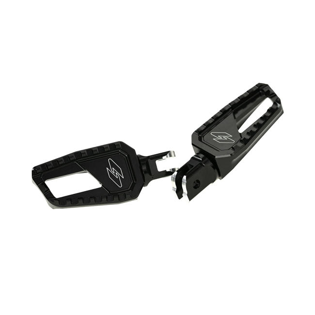 Apex Edge Foot Pegs Foot Pegs Kraus Motor Co. Black 18+ Softail Pilot