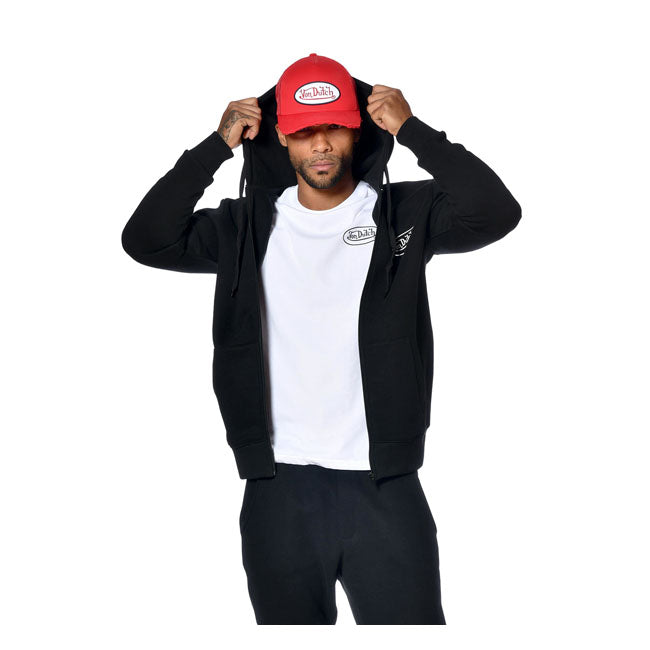 Von Dutch Logo zip hoodie black Hoodie & Sweatshirt Von Dutch