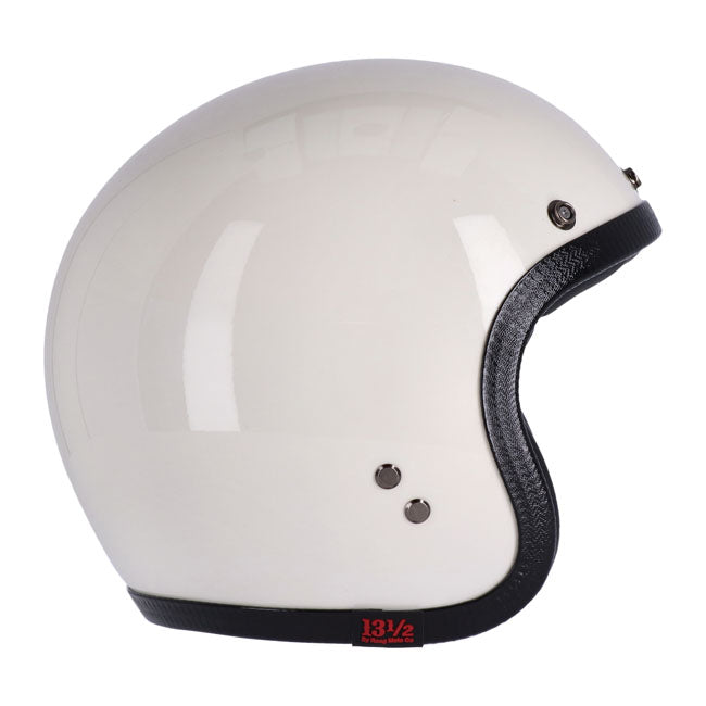 13 1/2 Skull Bucket Helmet, Vintage White Open Face Helmet 13 And A Half Company
