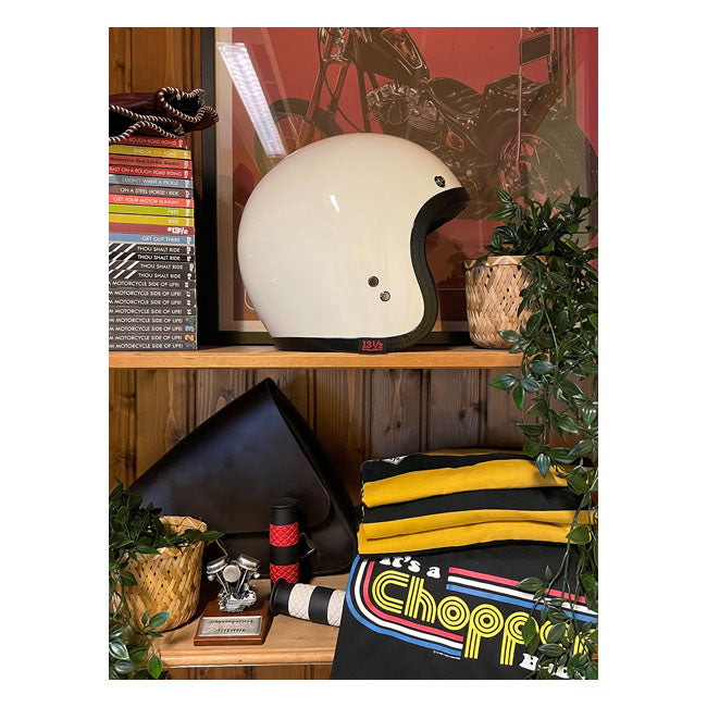 13 1/2 Skull Bucket Helmet, Vintage White Open Face Helmet 13 And A Half Company XS