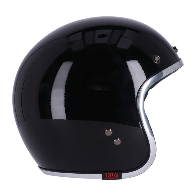 13 1/2 Skull Bucket Helmet, Black Open Face Helmet 13 And A Half Company