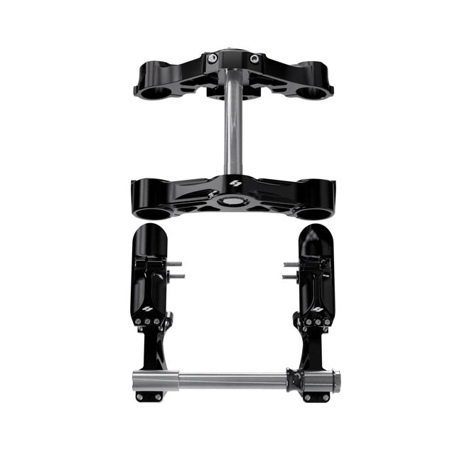 KR8 Component Kit Inverted Front End Kraus Motor Co. Black Anodized 14+ Harley Touring Models (30mm Stem)