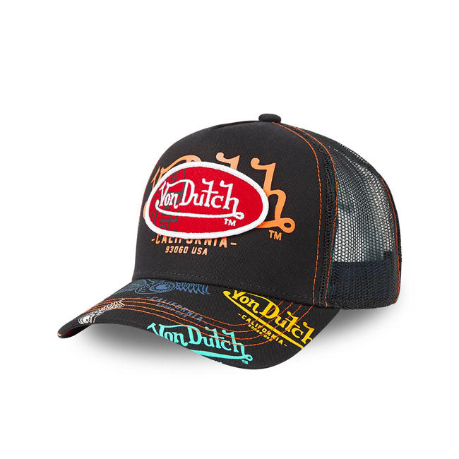 Von Dutch Logo Everywhere cap black/multicolour Caps Von Dutch