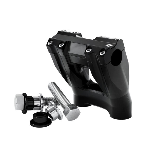 Isolated Kickback Risers Risers Kraus Motor Co. 5" (Not compatible w/Raptor or T-Rex Pull Back Plate) 1" Black