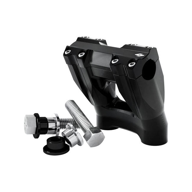 Isolated Kickback Risers Risers Kraus Motor Co. 5" (Not compatible w/Raptor or T-Rex Pull Back Plate) 1-1/8" Black