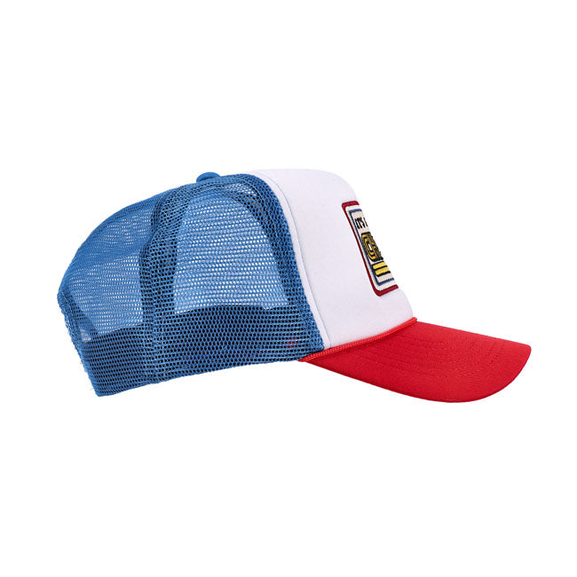 13 1/2 It''s A Chopper Baby Trucker Cap, Blue/Red/White Trucker Cap 13 And A Half Company
