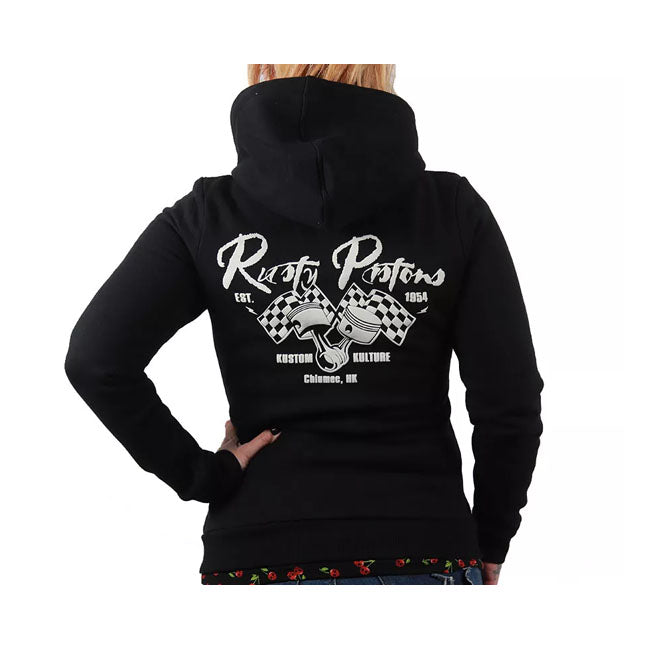 Rusty Pistons Turner Female Zip Hoodie Black/Red Hoodie & Sweatshirt Rusty Pistons