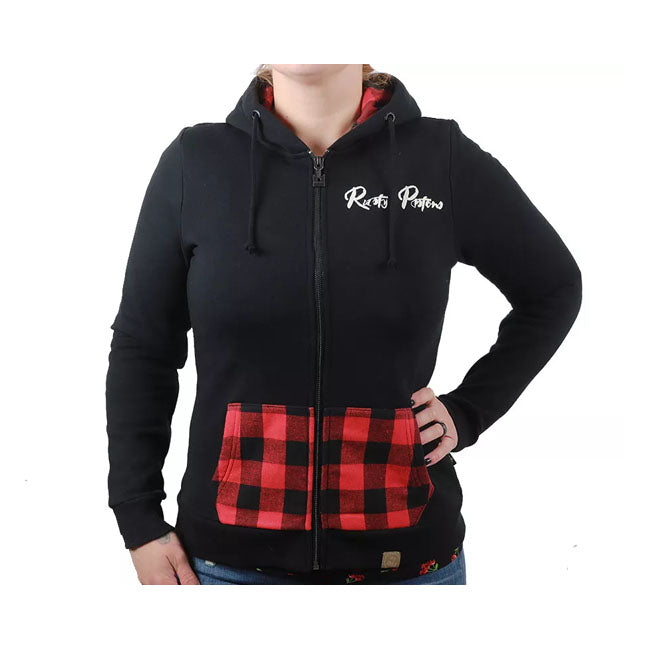 Rusty Pistons Turner Female Zip Hoodie Black/Red Hoodie & Sweatshirt Rusty Pistons