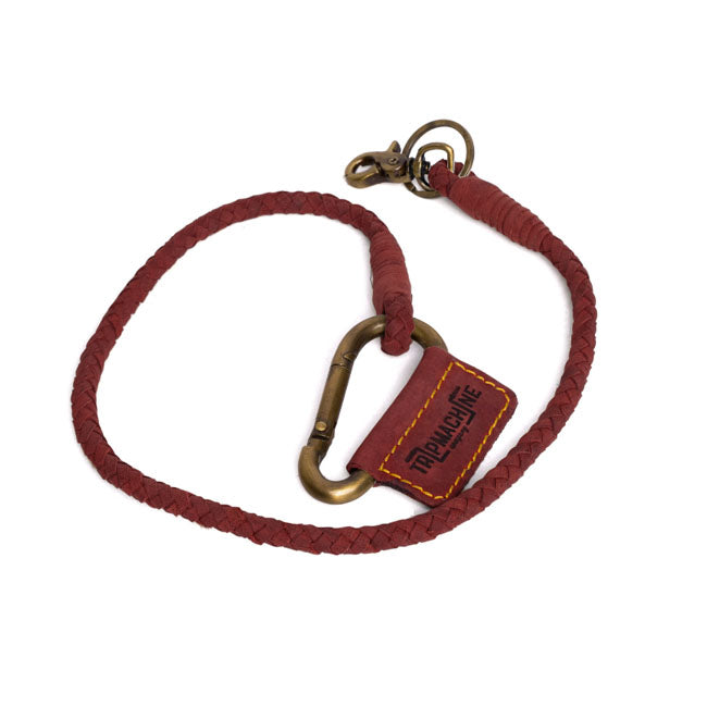 Trip Machine Braided Key Chain Cherry Red Lifestyle Accessory Tripmachine