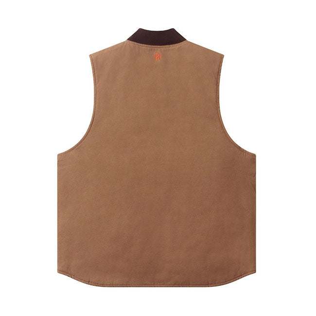 WCC Heavy Duty Work vest frontier brown Vests West Coast Choppers