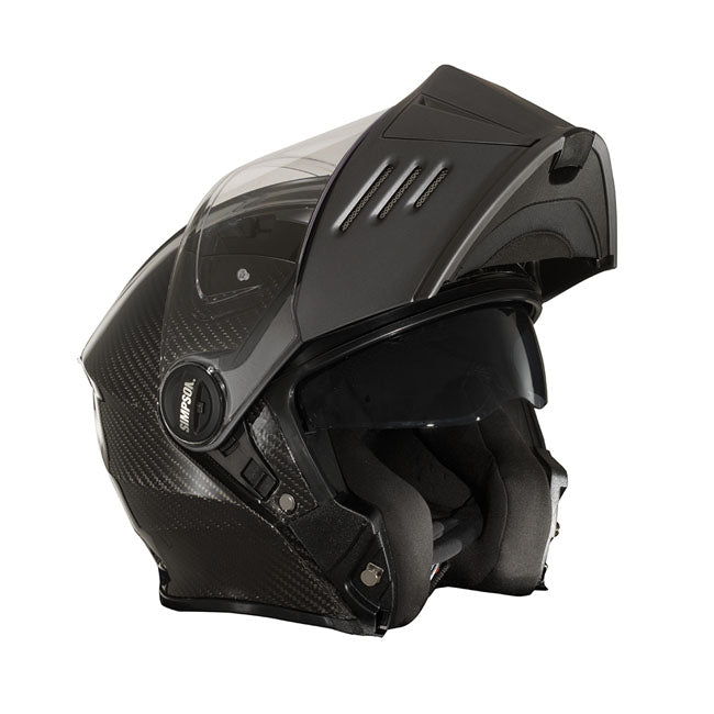 Simpson Darksome (Mod Bandit) Helmet, Carbon Modular Helmet Simpson Helmets