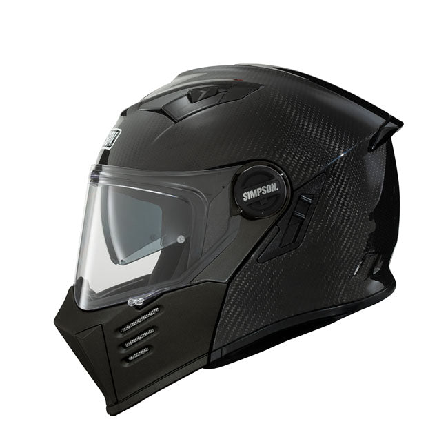 Simpson Darksome (Mod Bandit) Helmet, Carbon Modular Helmet Simpson Helmets