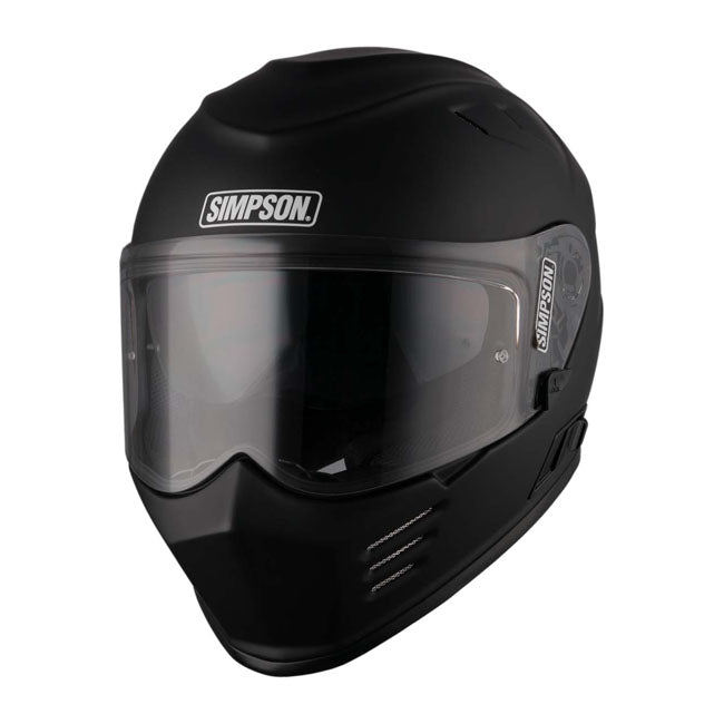 Simpson Venom (Ghost Bandit) Helmet, Matt Black Full Face Helmet Simpson Helmets