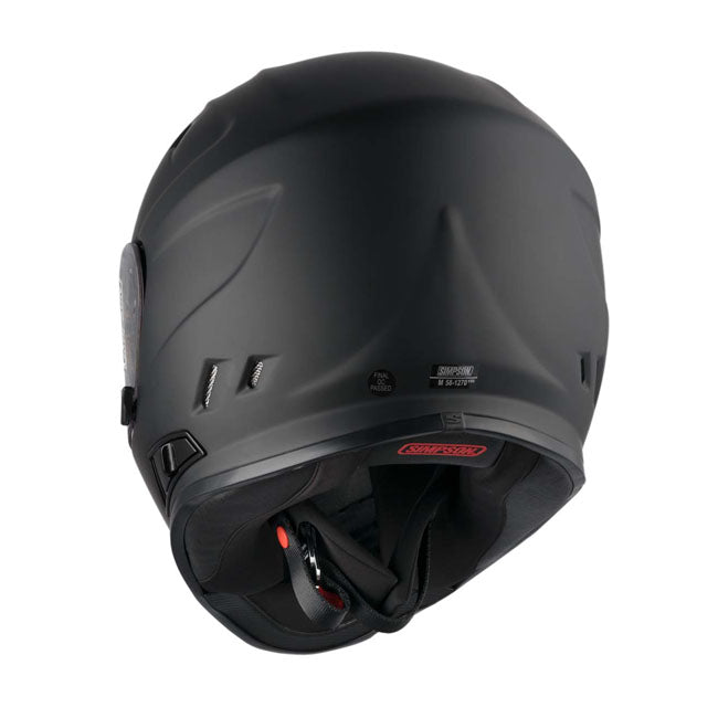 Simpson Venom (Ghost Bandit) Helmet, Matt Black Full Face Helmet Simpson Helmets