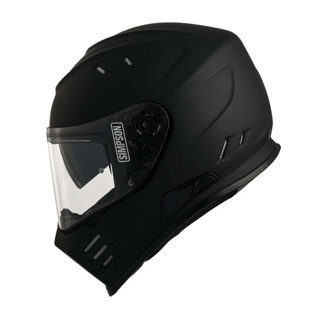 Simpson Venom (Ghost Bandit) Helmet, Matt Black Full Face Helmet Simpson Helmets