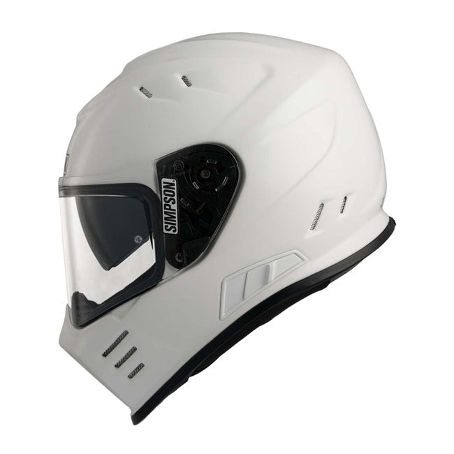 Simpson Venom (Ghost Bandit) Helmet, White Full Face Helmet Simpson Helmets