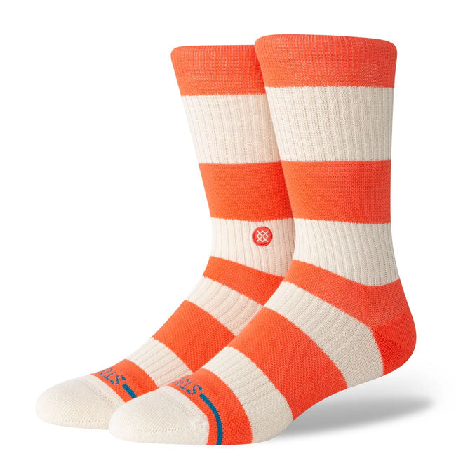 Fred Crew Sock, Orange Socks Stance