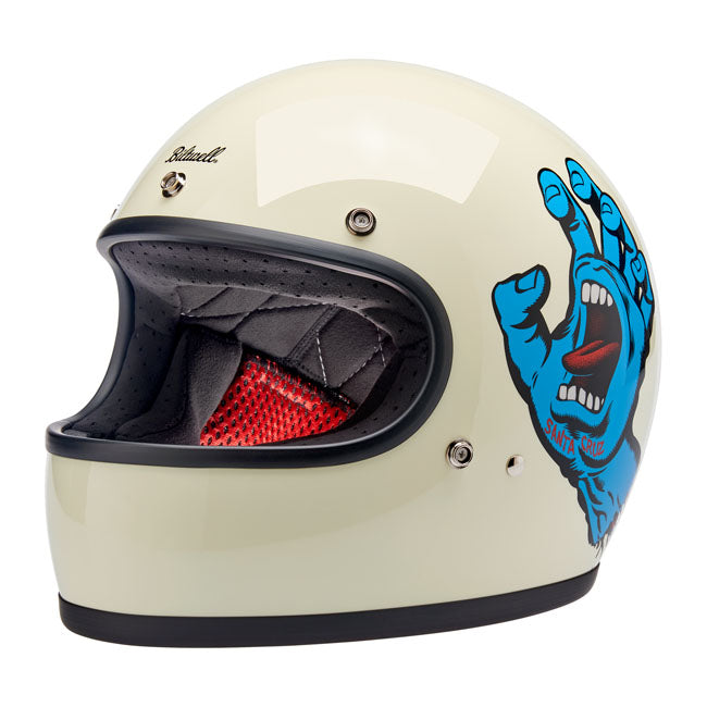 Biltwell Gringo Santa Cruz handmade helmet vintage white HELMETS Biltwell