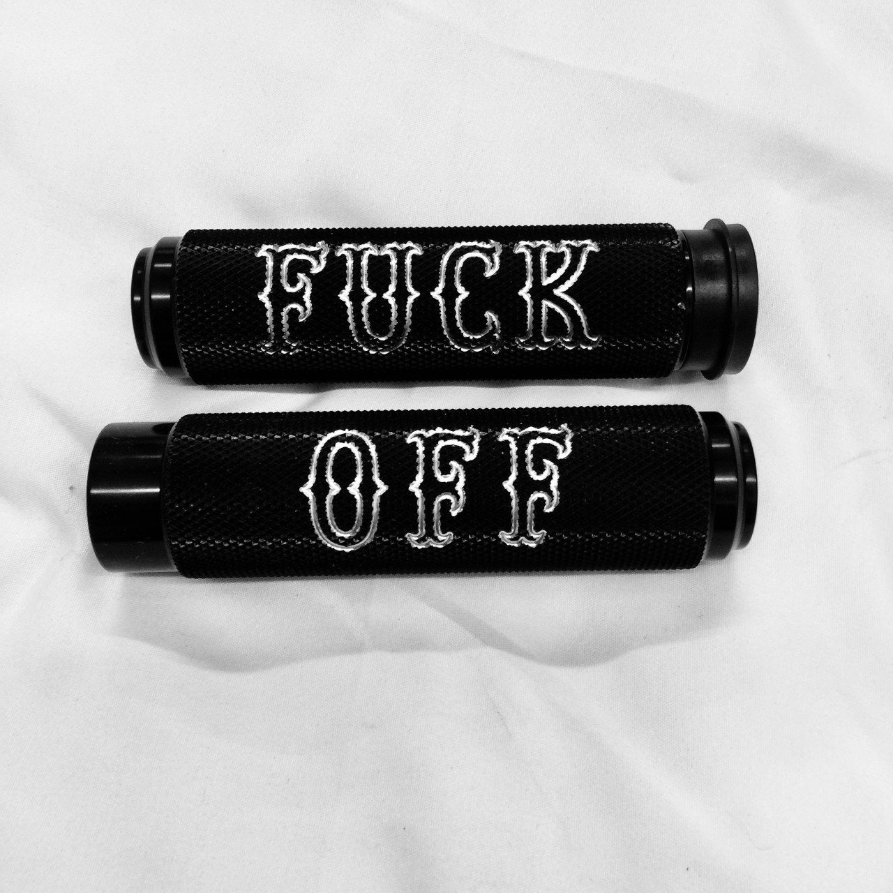 DMR Throttle By Wire (Electronic) Grips Grips Death Metal Racing Black Fuck Off